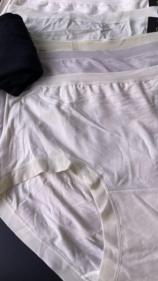 迪兰多提花棉中腰内裤蚕丝底裆舒适透气高弹力1295142 商品图3