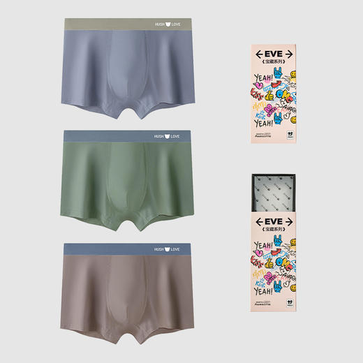 男士礼盒装内裤大礼盒节日礼品送礼莫代尔印花平角内裤舒适透气 商品图2