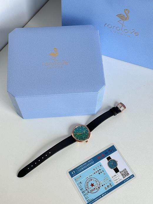 【欧泊款12颗天然钻石手表SS519】✅欧泊石表盘，澳洲🦘国家级宝石✨梦幻又浪漫～ ✅宝石镜面耐磨耐用，绢细头层牛皮表带带起来很舒服，显手细～-PWJCY 商品图10