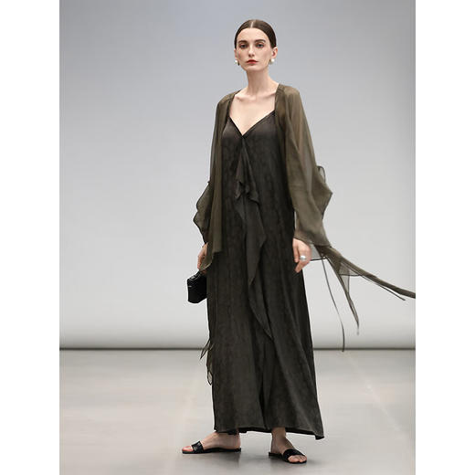 COCOBELLA[100%人丝]新国风提花吊带裙女新中式连衣裙FR3055 商品图2