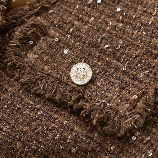 「高货wl」全新升级【铂金会员330/天猫449/差价119】(02151)洛诗琳气质小香风粗花呢外套2025秋冬新款加厚夹棉短袜套 商品图4