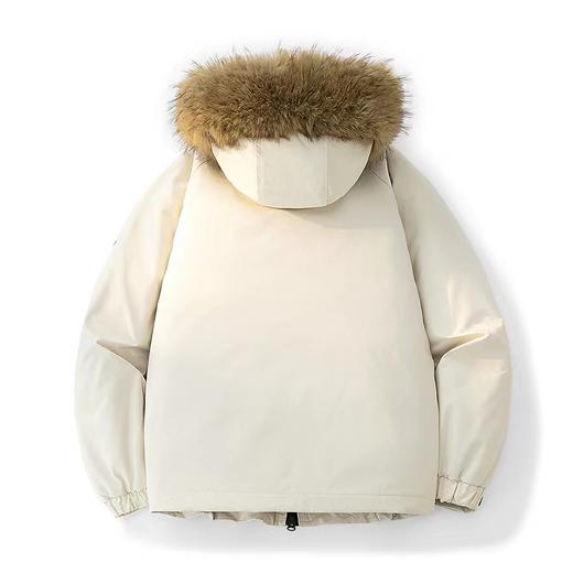D121339羽绒棉服貉子毛棉服连帽派克棉衣外套 商品图8