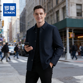 罗蒙秋冬男装纯色白鸭绒男士羽绒服商务休闲羽绒服男百搭保暖舒适男士外套