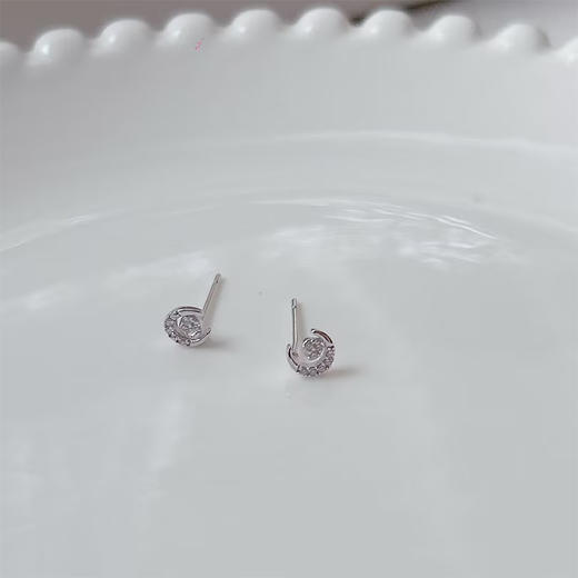 超闪锆石耳蜗钉925银耳钉女养耳洞耳骨钉S925耳环-纪念日百货门店同款168247218 商品图3