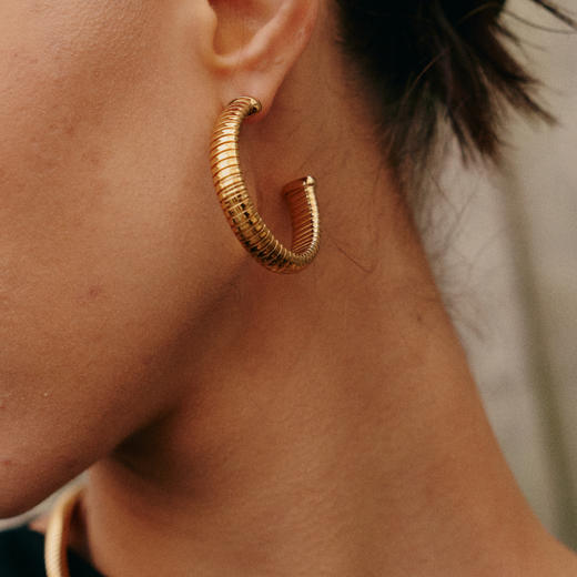 Ancient Rome古罗马时期 | 角斗士素金/银软耳环（大款） 商品图1