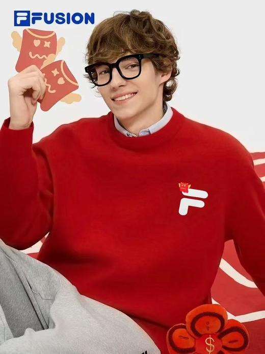 【FL马年加绒情侣款新年卫衣】FL新年限定“马上来财”加绒情侣款圆领卫衣，专为马年新年主题打造，采用柔软银狐绒内里，加绒加厚设计，兼顾保暖性与潮流感-YOEO 商品图8