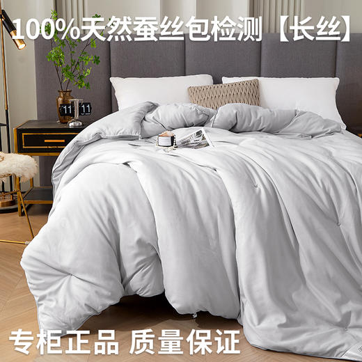 【清仓】加倍生活 甄选云感舒柔手工蚕丝被 1.2m/1.5m1.8m2.0m冬被/春秋被/夏被 带子母扣被子被长丝【品牌直发】 商品图1