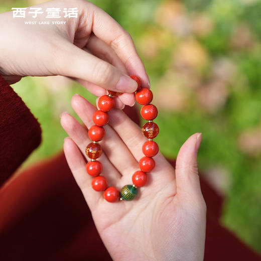 【预售3-5天】灵隐文创 马年本命年朱砂手串化穗转运手链 商品图4