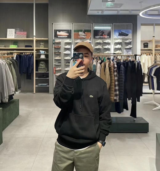 正品鳄鱼LACOSTE男士小标连帽卫衣帽衫121302 商品图5