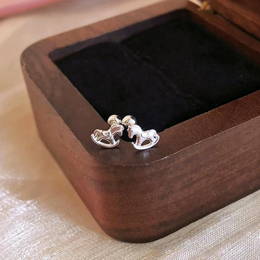 可爱小木马耳骨钉S925耳环-纪念日百货门店同款168247197 商品图1