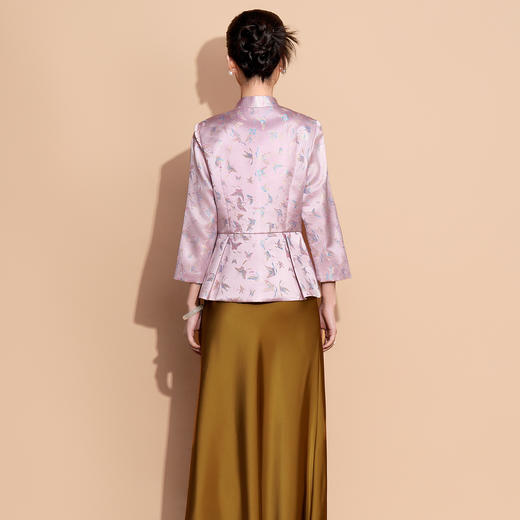 A60732 新中式提花外套搭配旗袍可穿2025秋冬新款妈妈显瘦气质上衣 商品图3