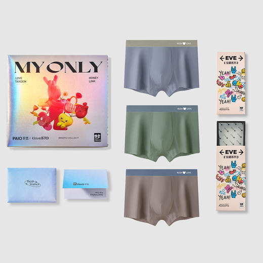 男士礼盒装内裤大礼盒节日礼品送礼莫代尔印花平角内裤舒适透气 商品图0