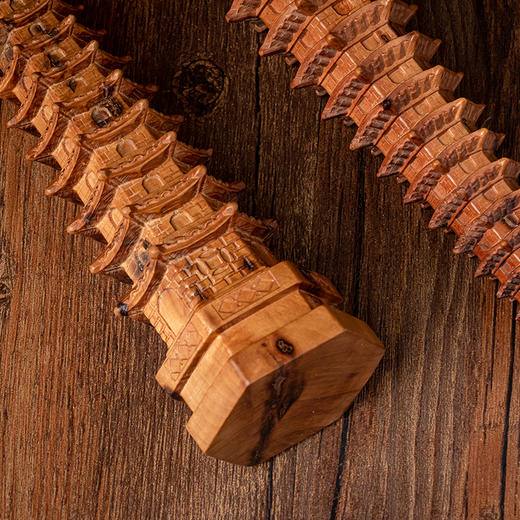 【高货】天然雷击枣木13层文昌塔 工艺礼品办公室书房摆放装饰品 商品图3