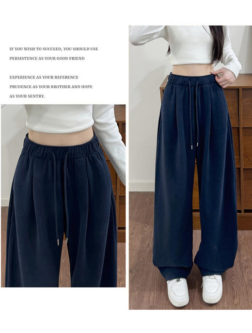 【YW】无忧购冬季加绒加长羊毛蚕丝华棉弯刀裤8810（截单后3-5天发货） 商品图3