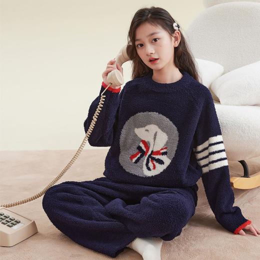 女童睡衣冬季2025新款儿童半边绒家居服套装小女孩秋冬保暖两件套 商品图4