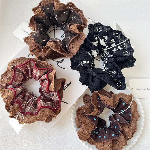 韩式复古多花色蕾丝发圈-纪念日百货门店同款167993681 商品图0