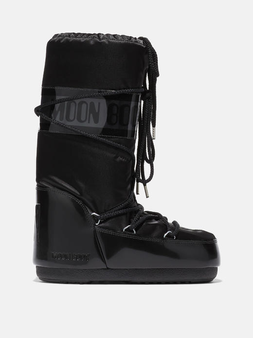 Moon Boot - Mb Icon Glance - Black - 女装 - 雪地靴 - 黑色 商品图0