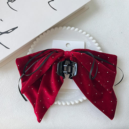 丝绒烫钻马尾抓发夹-纪念日百货门店同款167795415 商品图4