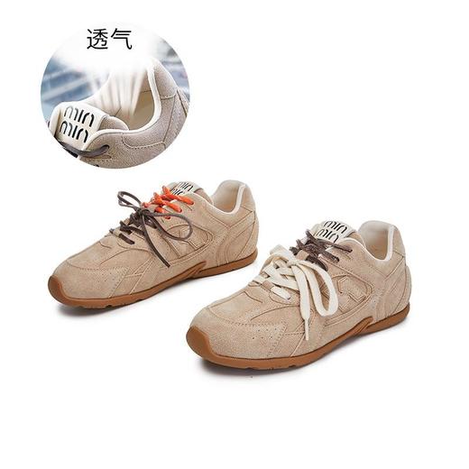 新款羊毛阿甘鞋女2025秋冬平底运动德训鞋休闲加绒女鞋百搭鞋子女 商品图6