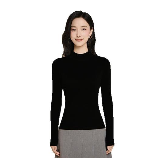 「自」全新升级【铂金会员100/天猫129/差价29】(20311)洛诗琳秋冬德绒半高领打底衫2025秋冬修身显瘦百搭保暖上衣 商品图4