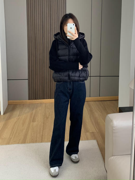 针织拼接90白鸭绒连帽运动风羽绒服 商品图11