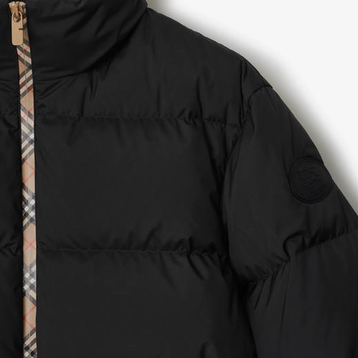 BURBERRY 巴宝莉 男士马术骑士徽标格纹斯诺登羽绒服 黑色 8110196 A1189 商品图1