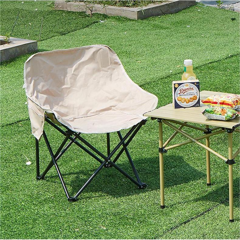 【加宽座椅❗️结构稳固】月亮椅便携户外折叠椅子烧烤摆摊露营折叠椅美术写生沙滩钓鱼椅子。jb