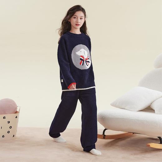 女童睡衣冬季2025新款儿童半边绒家居服套装小女孩秋冬保暖两件套 商品图2