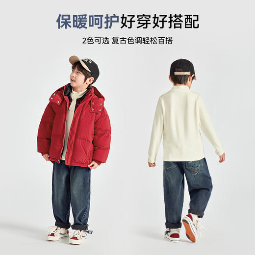 【件件底价，童装双倍积分】多多家男童牛仔裤加绒裤子2025新款秋冬季儿童中大童冬装保暖长裤10067 商品图2