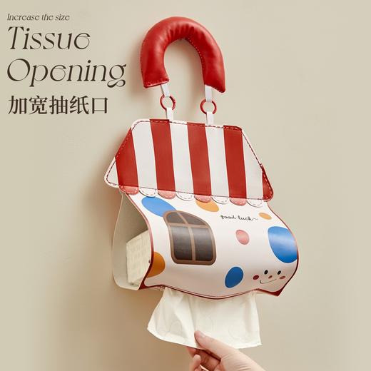可爱悬挂式纸巾挂袋防水壁挂洗脸巾卷纸抽纸盒卫生间厕所纸巾袋套 商品图1
