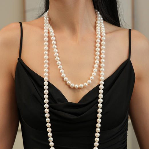 【金靖同款】苏托儿四号天然珍珠项链（10mm，160cm） 商品图2