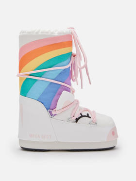 Moon Boot - Mb Icon Unicorn - White/Multicolor - 童装 - 雪地靴 - 白色/彩虹色