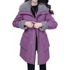 QYM JX1781加绒加厚派克服宽松保暖中长休闲收腰毛领外套 商品缩略图4