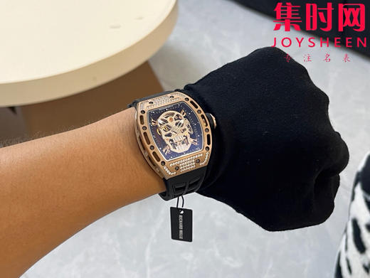 理查德米勒 RM052骷髅满天星 钻圈款 男士腕表 搭载定制一体手动上链机械机芯 商品图8
