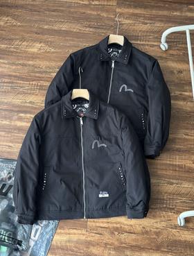 福神 2025冬季新品男士商标刺绣翻领加厚休闲通勤夹克外套