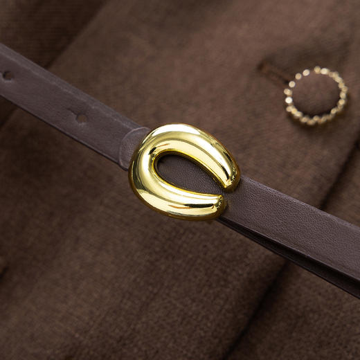 「高货wl」全新升级【铂金会员422/天猫569/差价147】(99103)洛诗琳2025秋冬气质优雅南收腰V领马甲高腰半身裙两件套 商品图4