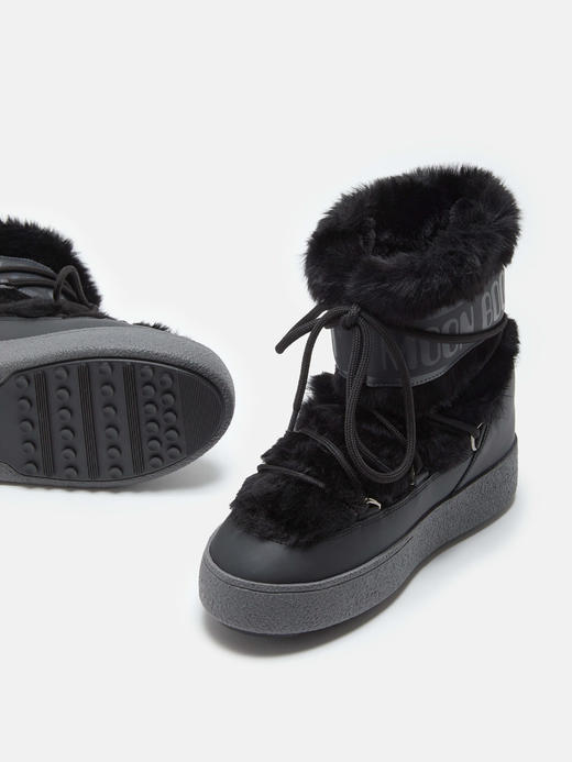 Moon Boot - Mb Ltrack Faux Fur Wp - Black - 女装 - 雪地靴 - 黑色 商品图2