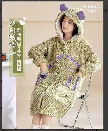 丝绵绒睡袍350克软糯舒适1415767 商品图2