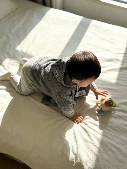 【柔软舒适】muji剪标婴幼儿披风/爬服  连帽设计 保暖可爱 全棉柔软舒适 商品图3