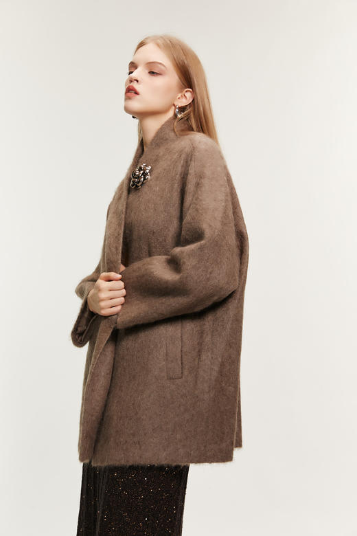 SAFICOO 松弛优雅 一手长极简廓形大衣 商品图1