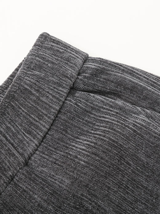 2025 秋冬奶白色坑条阔腿休闲裤女 高腰松紧腰垂感微喇叭裤 柔软亲肤通勤百搭显瘦宽松直筒长裤 商品图2