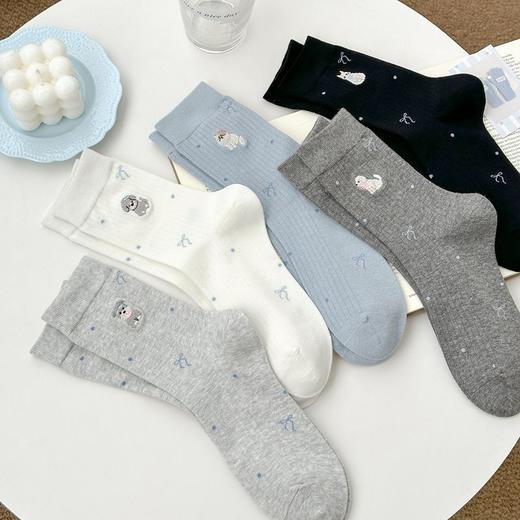 破价秒杀！19.9五双【柔软亲肤舒适❗️可爱简约百搭】可爱袜子女秋季新品中筒袜卡通日系长筒袜秋冬运动休闲女袜。jb 商品图3
