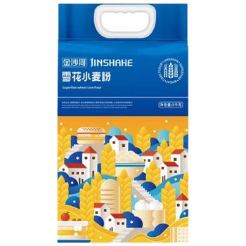 金沙河面粉 雪花小麦粉馒头水饺手擀面烘焙中式面点多种用途10斤 /粮油调味 /面粉 /通用粉 商品图2