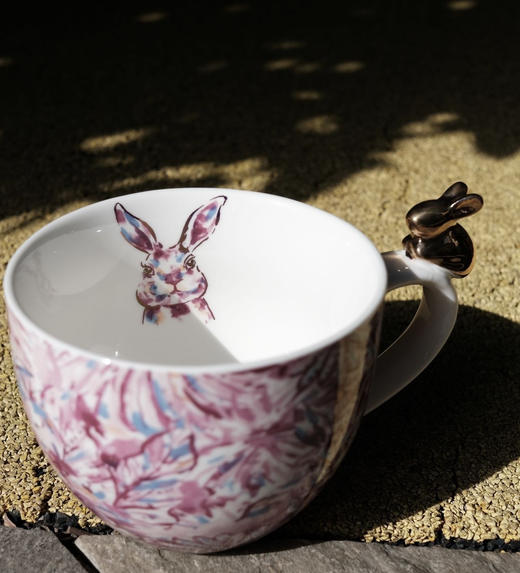 正品！花粉福利专享，不能放微波炉【英国GBROYAL CLASSIC早餐杯】SGS出口检测，超欧盟标准亚马逊售价差不多400元!开团59，兔子由德国贺尔氏24K金制成的黄金油漆打造，栩栩如生不易脱落 商品图2