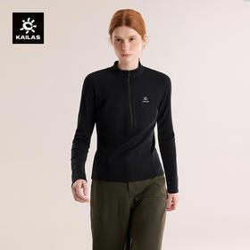 KAILAS凯乐石 XM3 女款半开胸立领美丽诺羊毛T恤 KG2537213