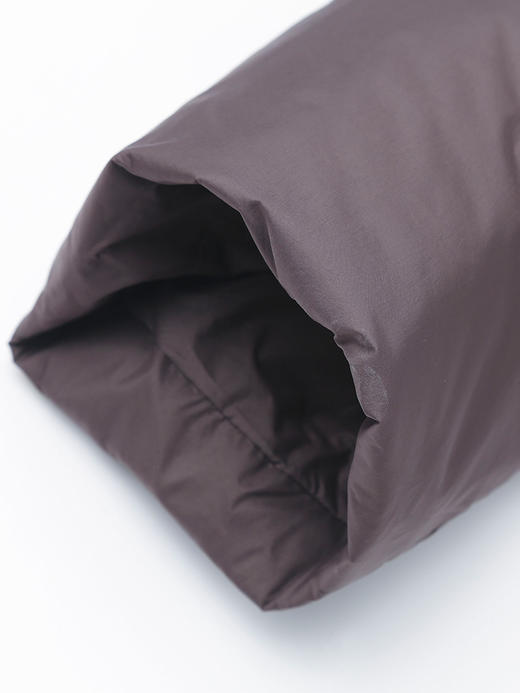 2025 秋冬深咖色立领收腰羽绒服女 菱格纹加厚保暖中长款面包服 侧带收腰设计感休闲通勤防风御寒羽绒外套 商品图3