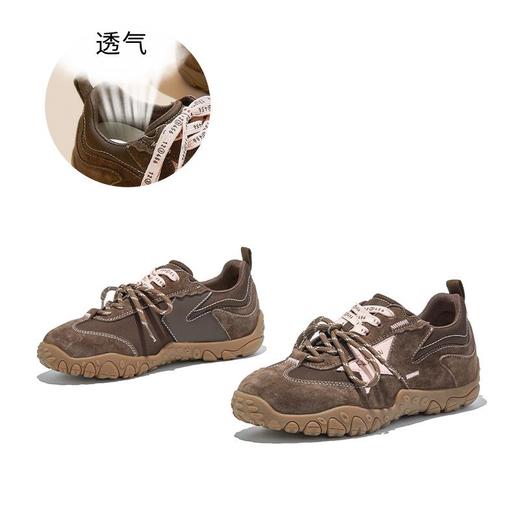 内增高4.5cm真皮德训鞋女款2026春季百搭运动女鞋新款休闲阿甘鞋 商品图3