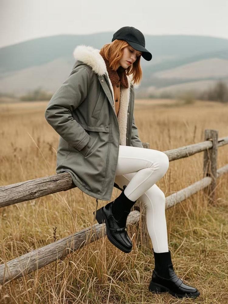 二店y 【自留款】真皮靴，星期六同款山茶花加绒瘦瘦靴！！