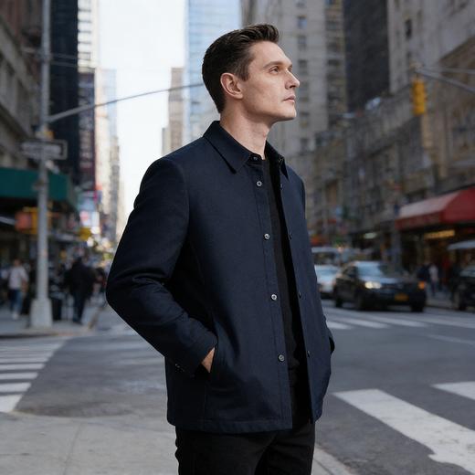 罗蒙秋冬男装纯色白鸭绒男士羽绒服商务休闲羽绒服男百搭保暖舒适男士外套 商品图1