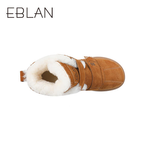 伊伴冬季拼接鞋面雪地靴橡胶增高厚底B25710911 商品图2